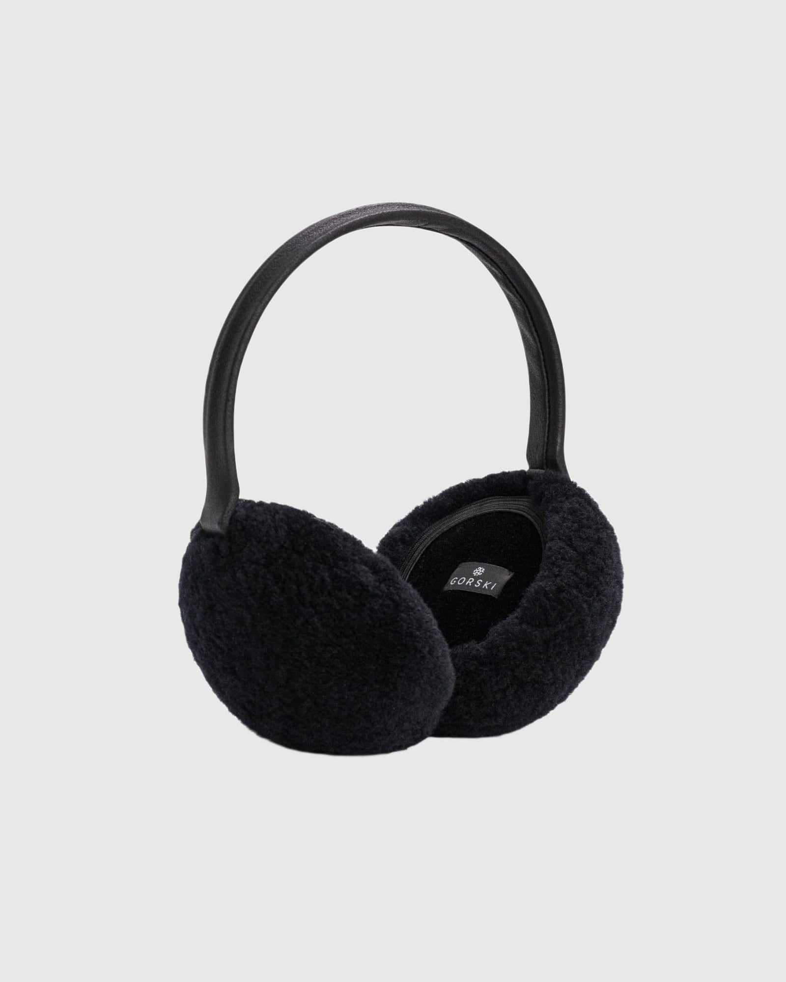 Shearling Lamb Earmuffs | Navy