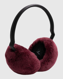 Shearling Lamb Earmuffs | Burgundy