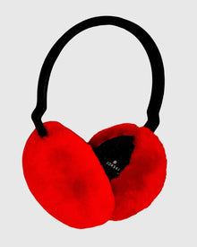 Shearling Lamb Earmuffs | Red