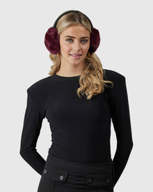 Shearling Lamb Earmuffs | Burgundy