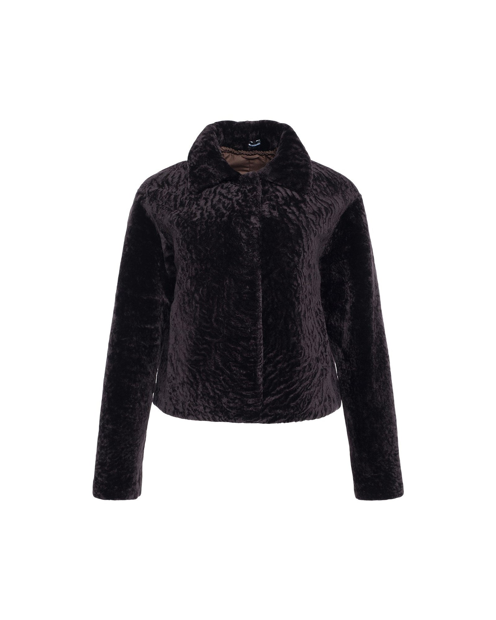 Textured Shearling Lamb Jacket | Women | Brown