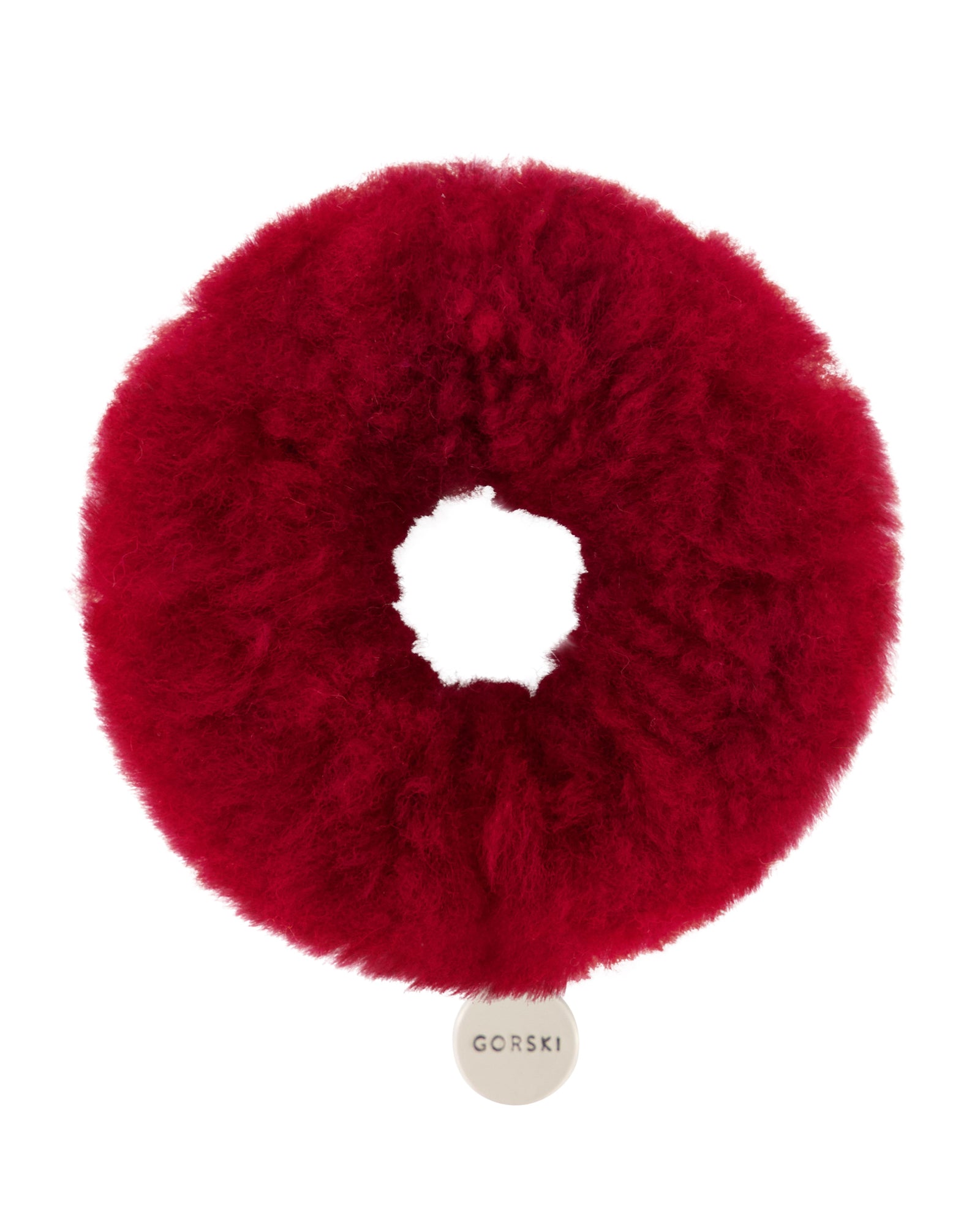 Shearling Lamb Scrunchie | Women | Red