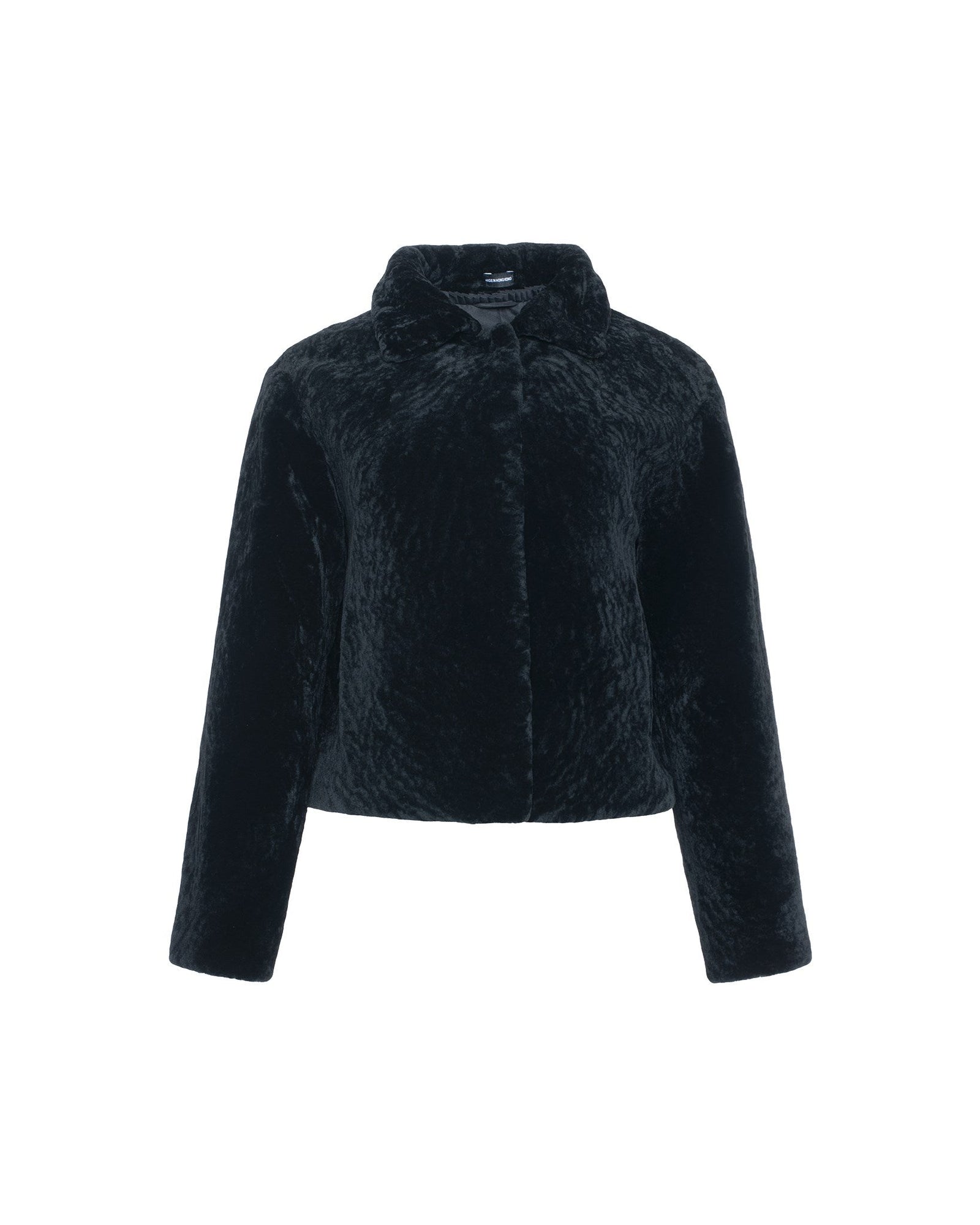 Textured Shearling Lamb Jacket | Women | Black (V1)