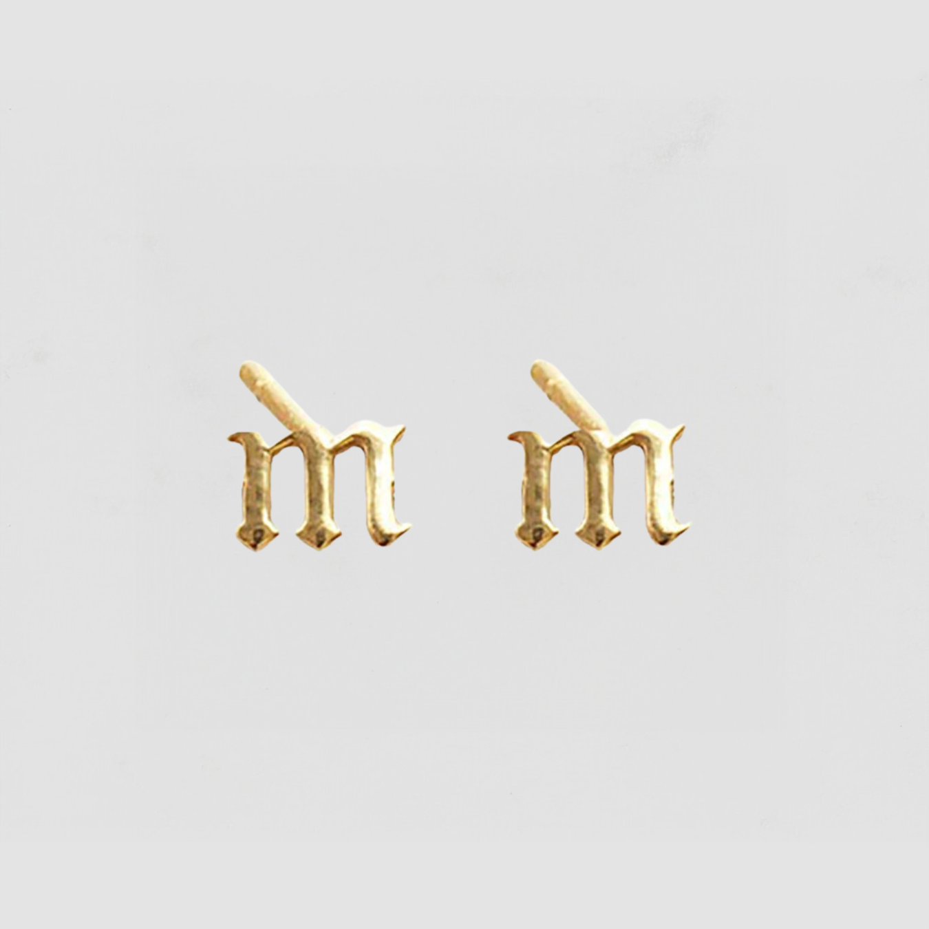 The Gothic Initial Earrings Lowercase, Single | Gold