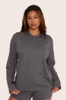 Classic Cotton Daily Long Sleeve | Graphite