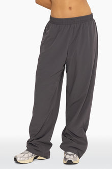 Nylon Zip Track Pants | Graphite