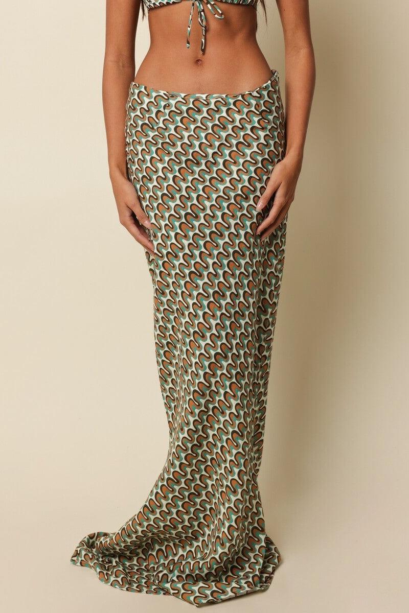 Low Rise Long Slip Skirt | Groovy