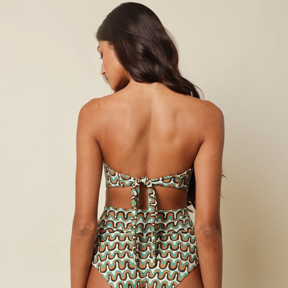 Women | Ties Bandeau Bikini Top | Groovy