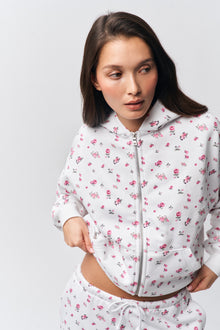 Womens | Zip Up Hoodie | Sweet Floral