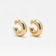 The Medium Gold Hailey Hoops | 18Kt Gold Plated Brass