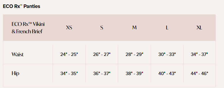 Product size guide