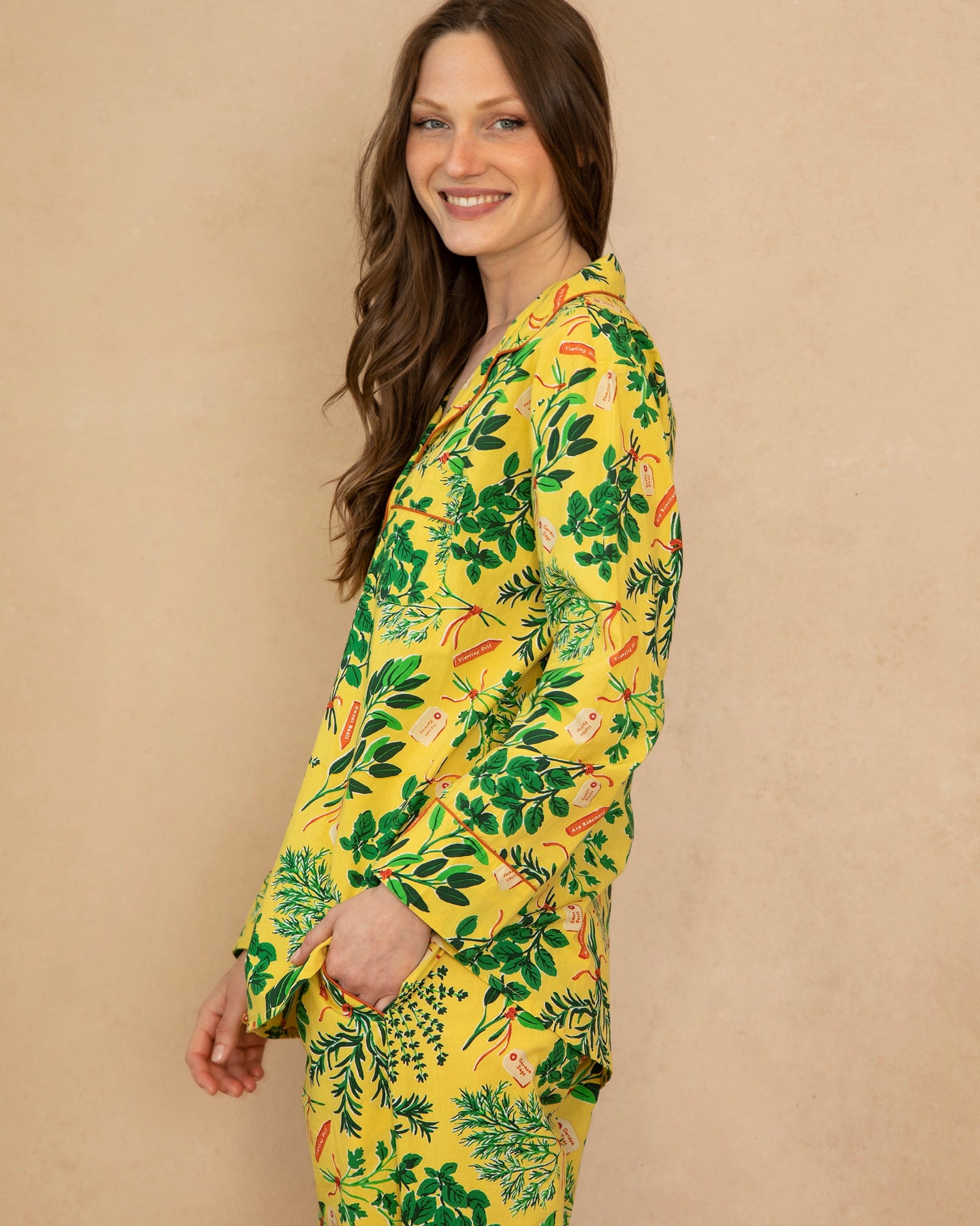 Herb Garden - Long Sleep Set - Citrine - Printfresh