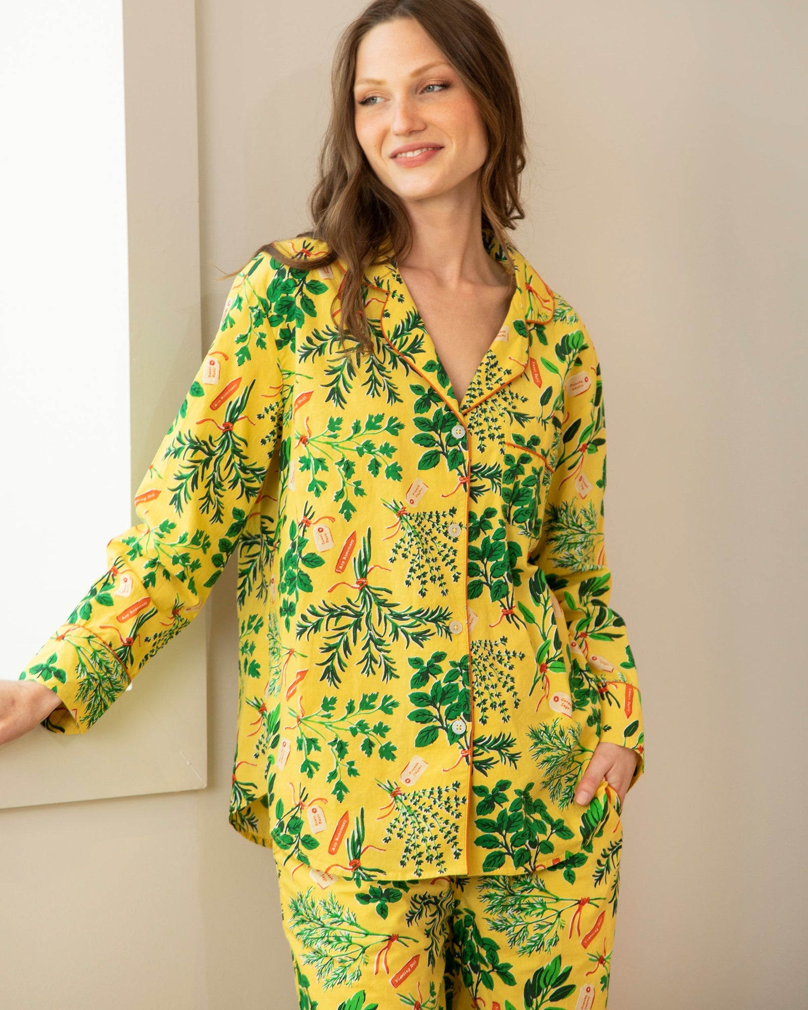 Herb Garden - Long Sleep Set - Citrine - Printfresh