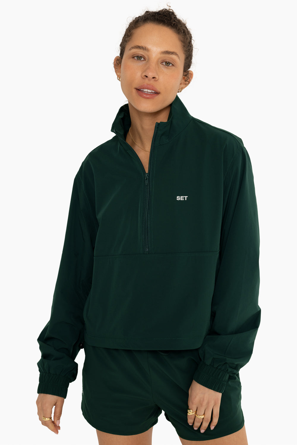 Nylon Half Zip Windbreaker | Hideaway