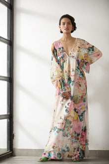 Hemant & Nandita | Teien Kaftan | White Multi