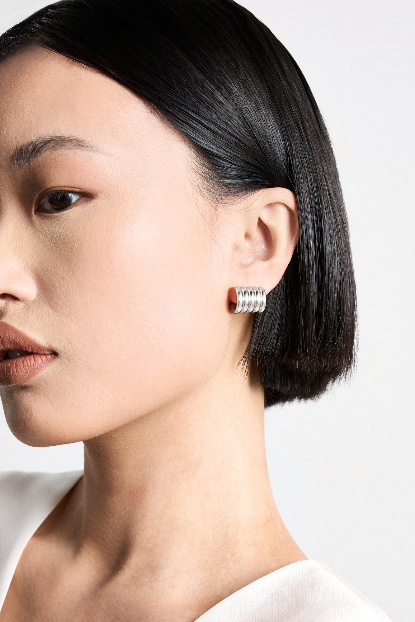 Hollyhock Earrings Medium | Sterling Silver