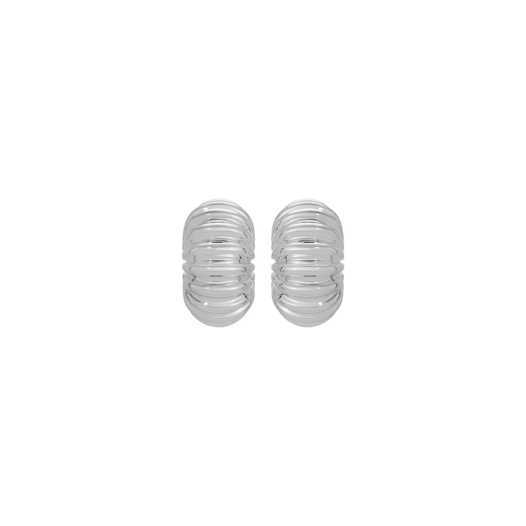 Husk Statement Earrings | Silver Plated