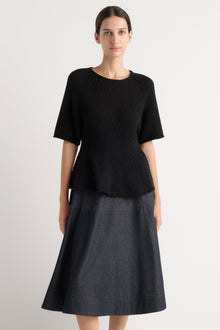 Karolina | Hyejin A-Line Denim Skirt in Size Extra Small