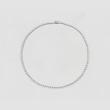 The Iced Out Heart Tennis Necklace | Silver