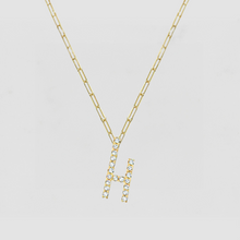 The Iced Out Reda Letter Necklace | 18Kt Gold Vermeil