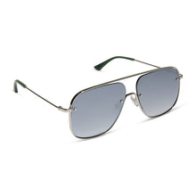 Womens | Cynthia Sunglasses | Silver | Grey Gradient With Silver Flash Polarized Lenses