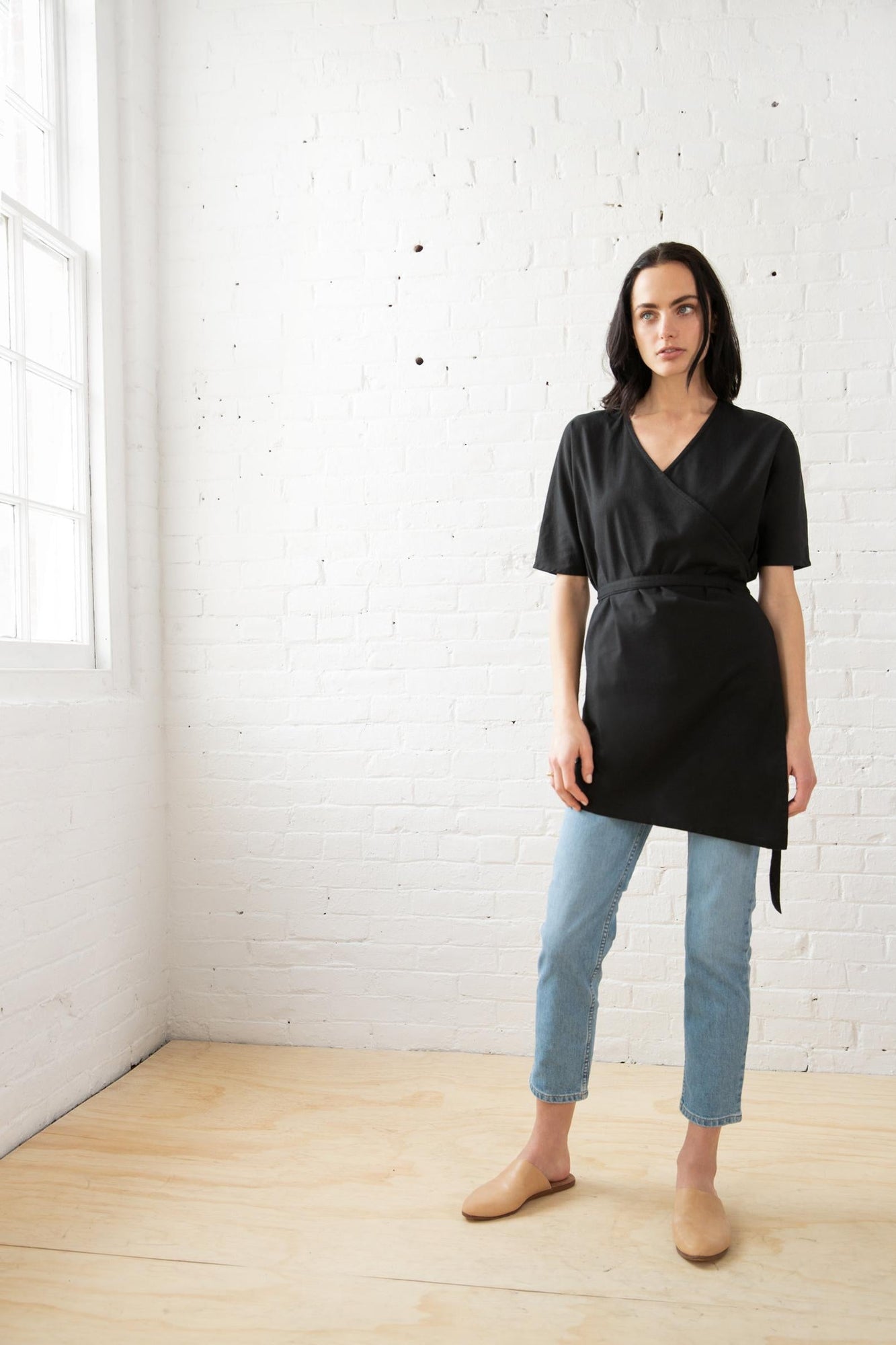 Aitana Linen Top | Black