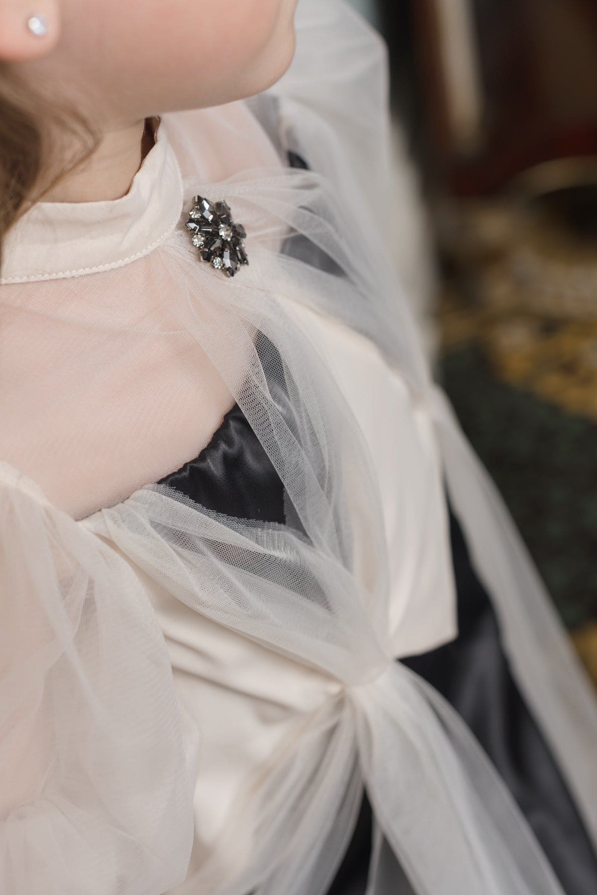 Baby Girls | The Paris Dress | White x Black