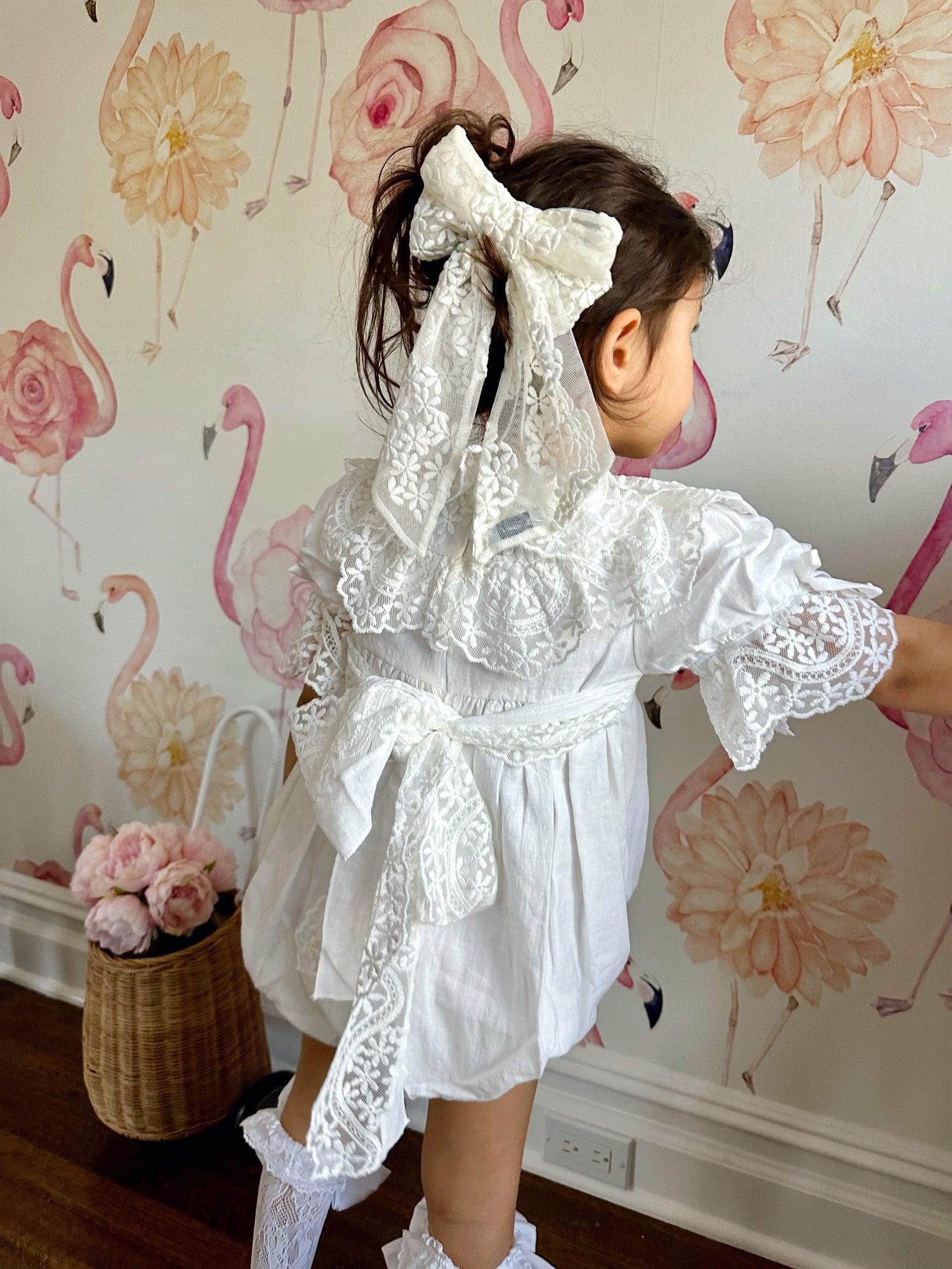 Katherine Embroidered Linen Romper - Petite Maison Kids