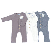 Baby Unisex | Ribbed Cotton Playsuit | Grey