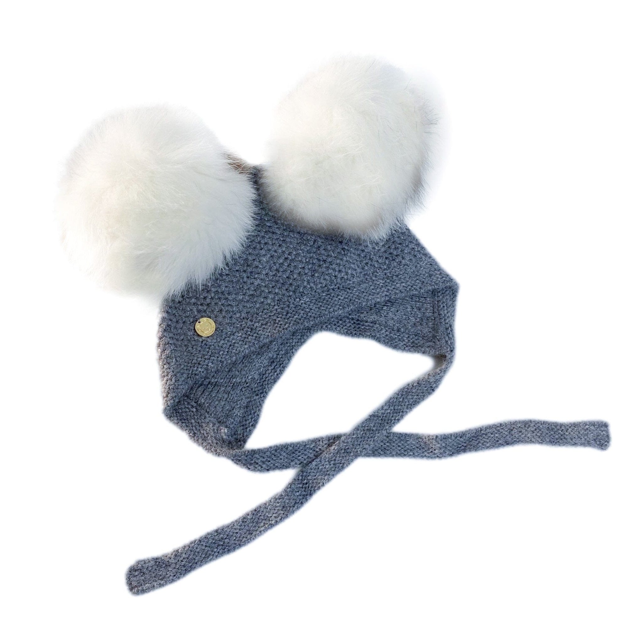 Baby Unisex | Honeycomb Faux Fur Bonnet | Grey