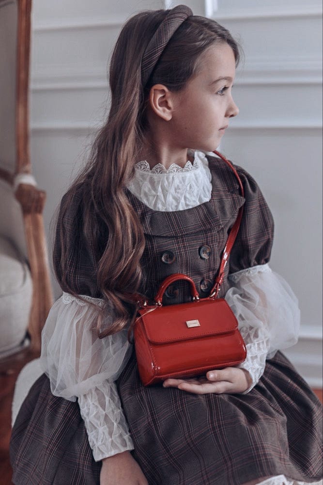 Girl | Blair Estate Tweed Top and Skirt Set | Brown x White