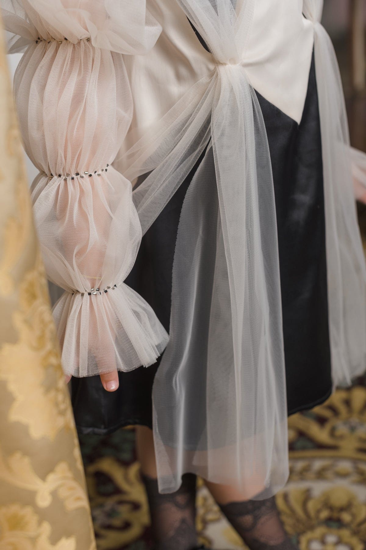 Baby Girls | The Paris Dress | White x Black