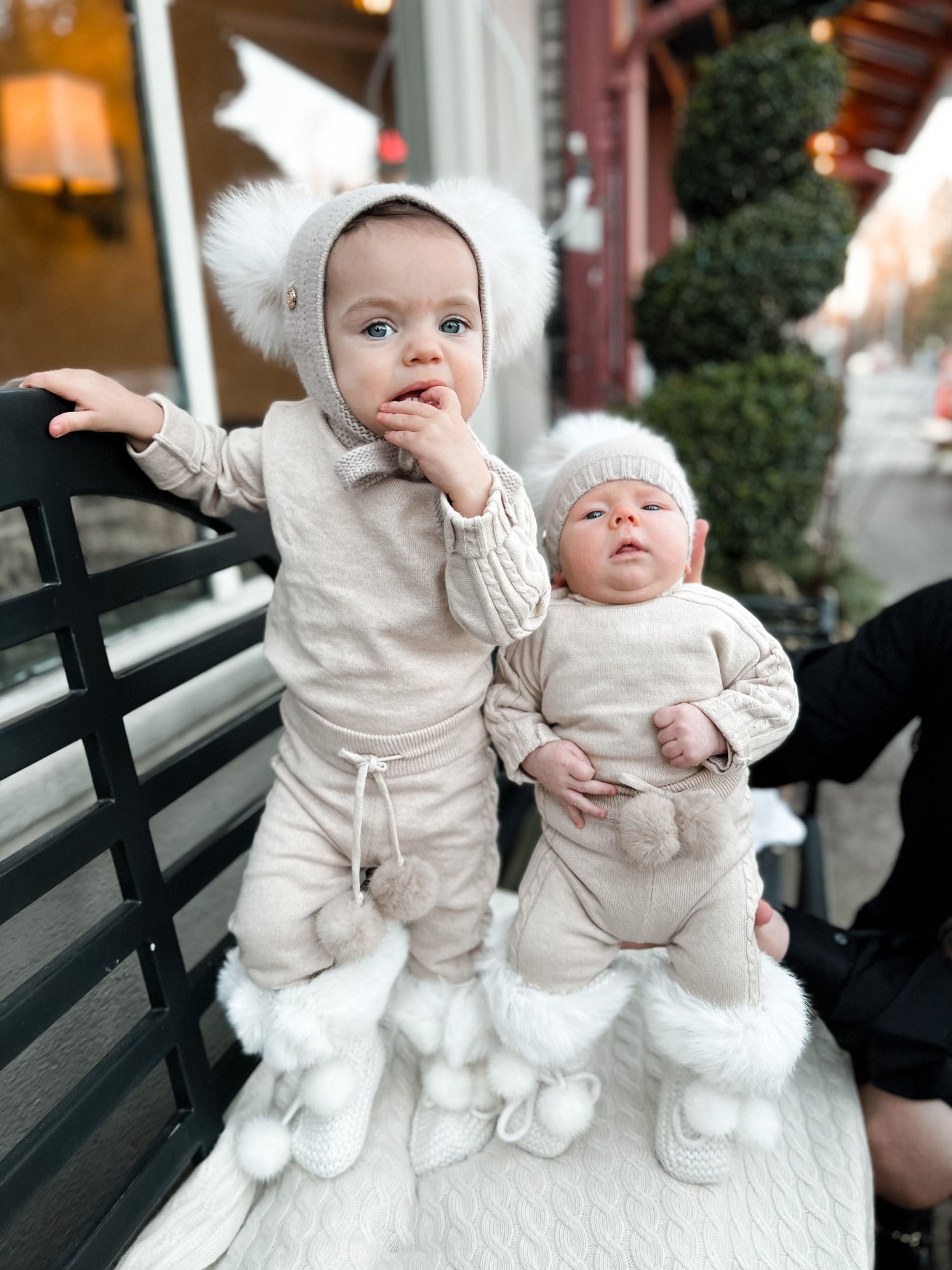 Oatmeal Cableknit Top and Pants Set - Petite Maison Kids