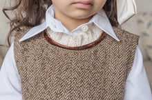 Baby Girls | Herringbone Dress and Blouse Set | Brown