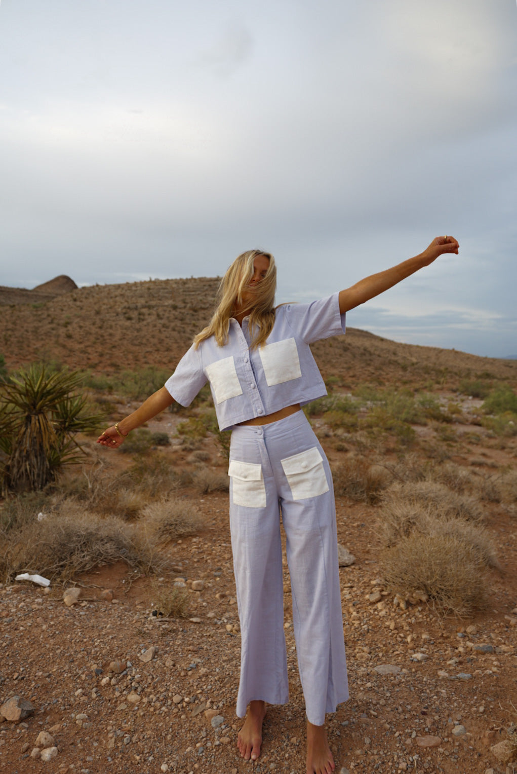 Womens | Tana Pant - Recycled Linen | Azura