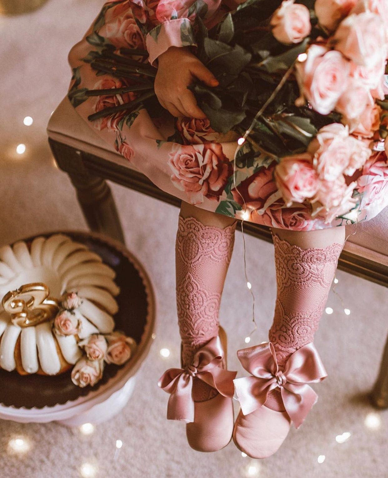 Alice Lace Socks | Pink