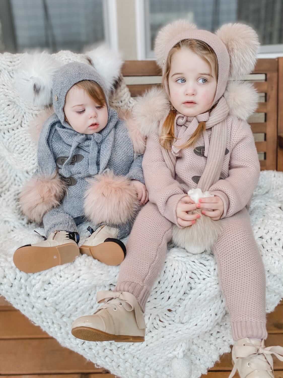 Honeycomb Dusty Pink Cashmere Pram Coat | Pink
