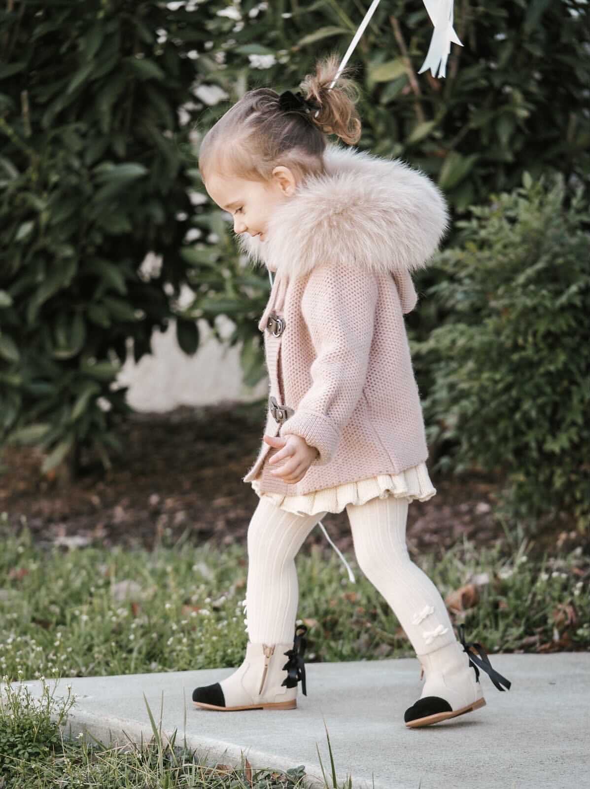 Honeycomb Dusty Pink Cashmere Pram Coat | Pink