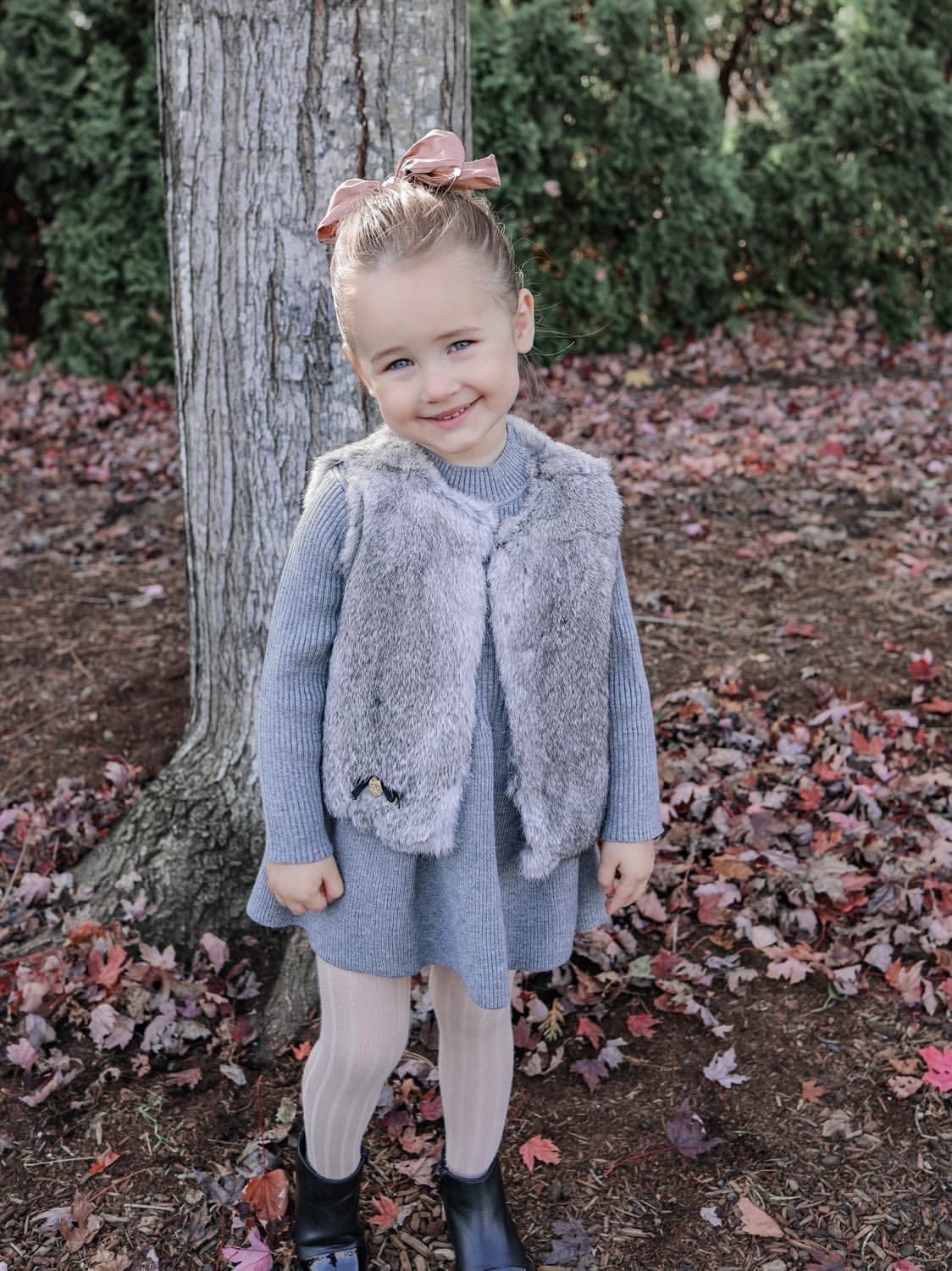 Baby Girls | Rabbit Vest | Grey