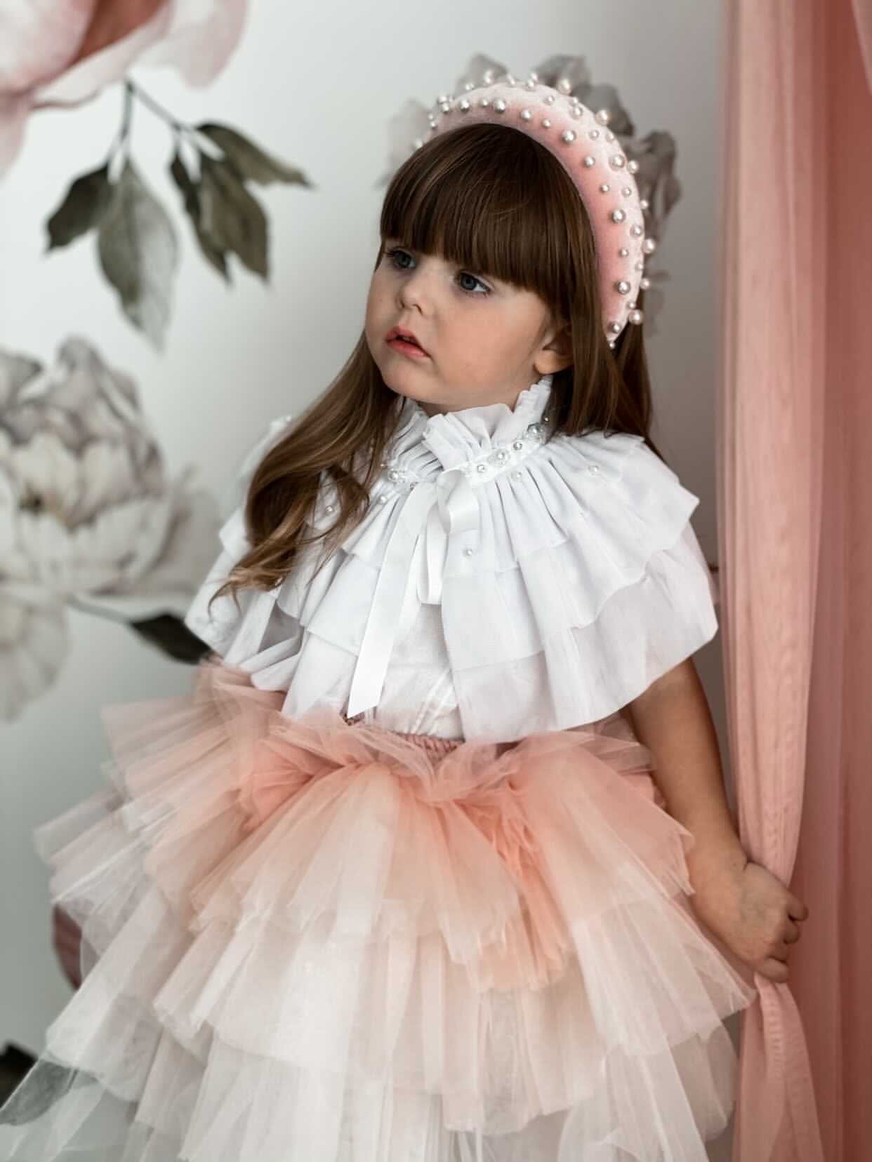 Baby Girls | Victorian Tulle Cape | White