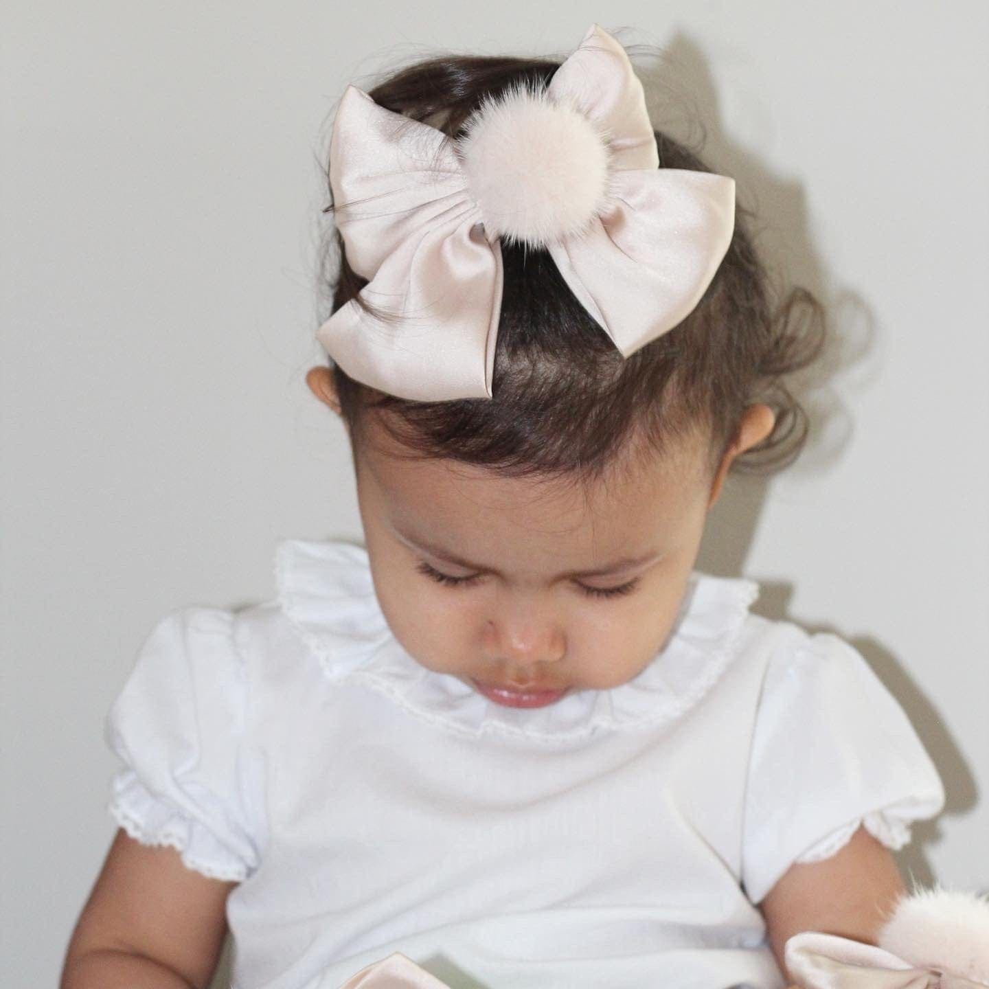 Girl | Lana Hair Bow | Champagne