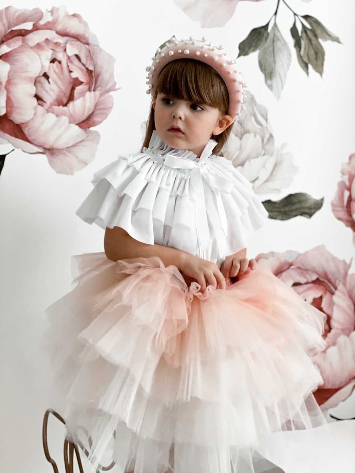 Baby Girls | Victorian Tulle Cape | White