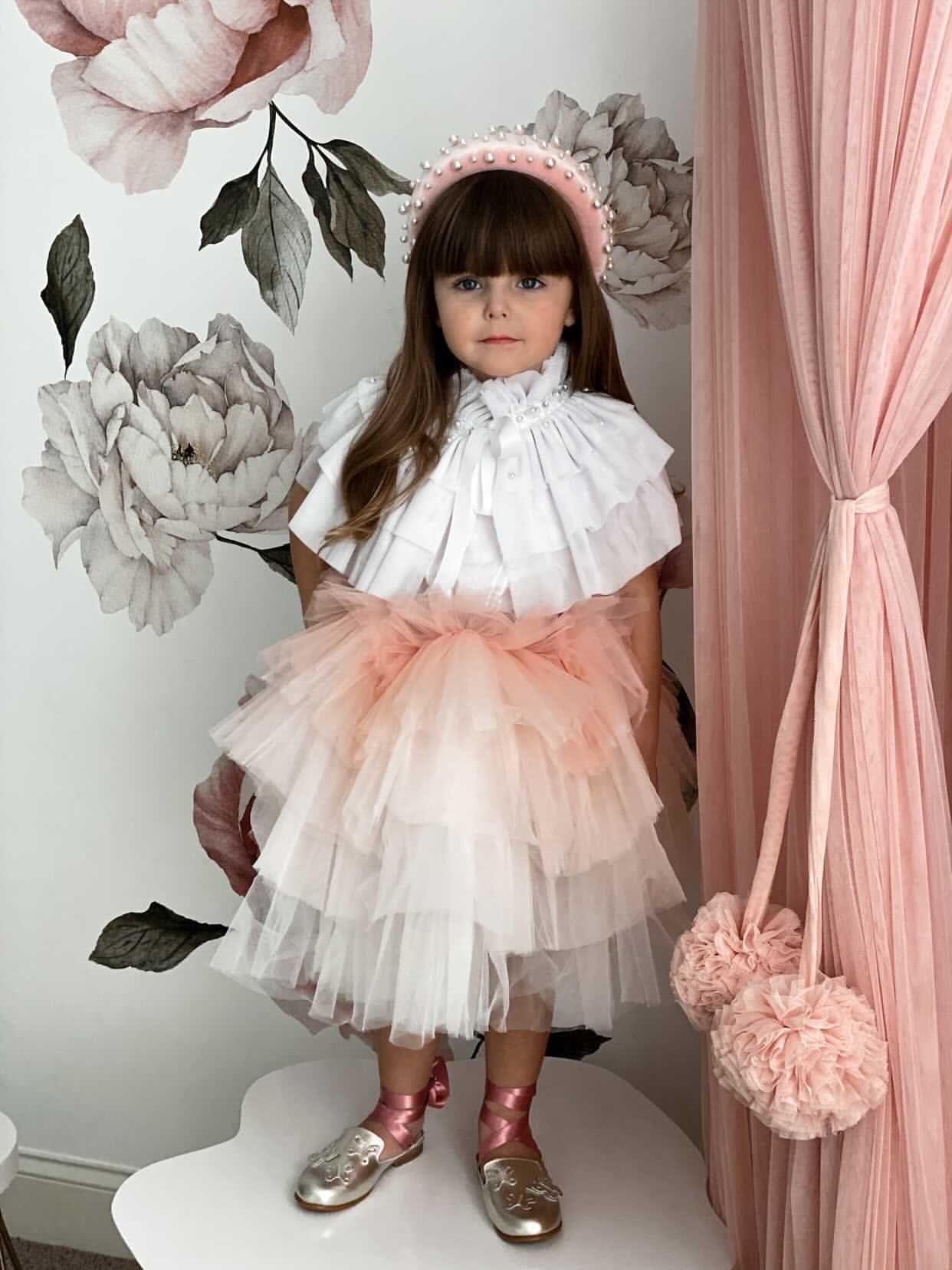 Baby Girls | Victorian Tulle Cape | White
