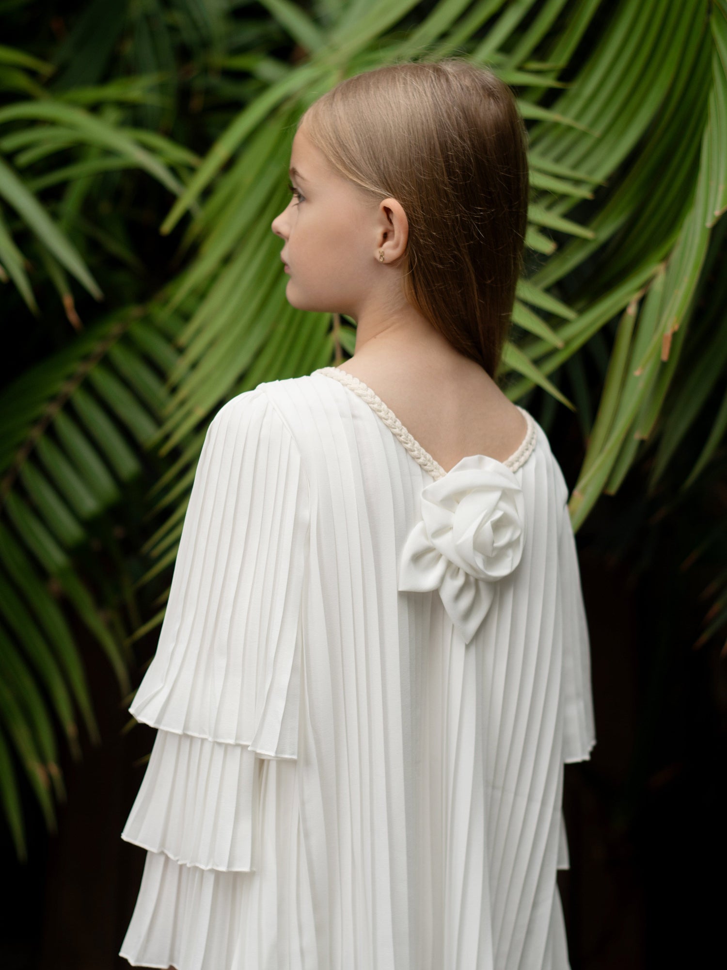 Baby Girls | Sienna Pleated Dress | White