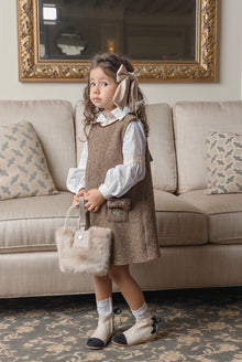 Baby Girls | Herringbone Dress and Blouse Set | Brown