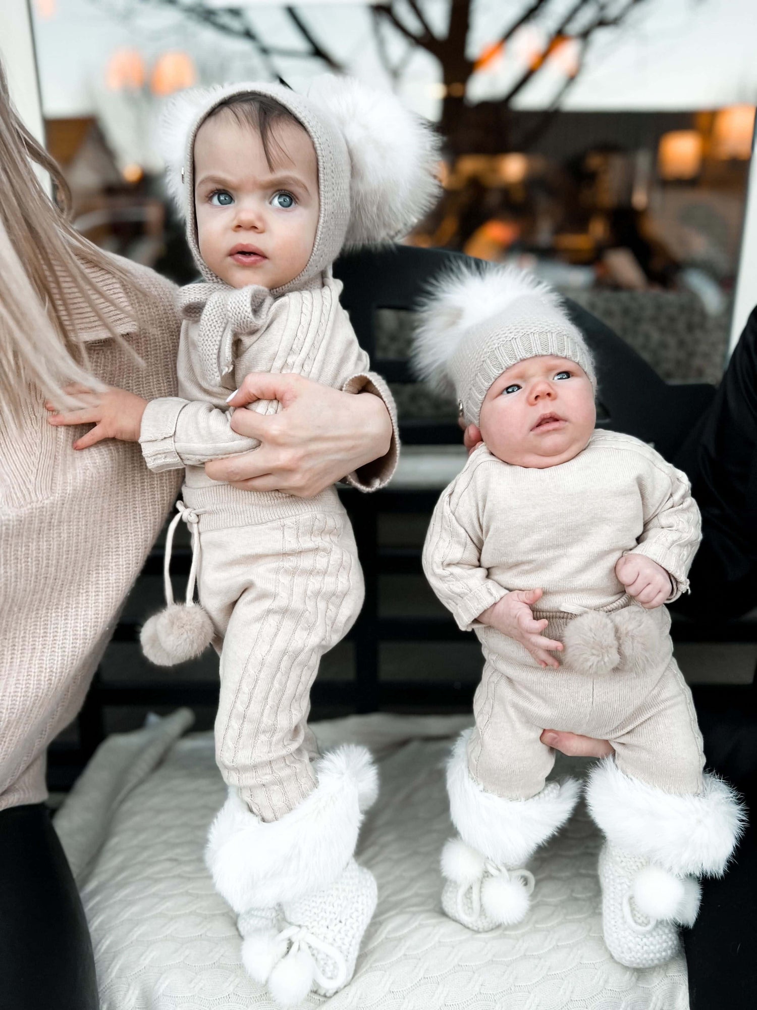 Oatmeal Cableknit Top and Pants Set - Petite Maison Kids