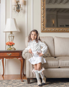 Baby Girls | Herringbone Blouse | White