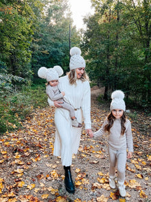 Women | Sandstone Merino Wool Adult Beanie Hat | Beige