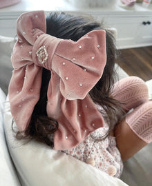 Juliette Velvet Hair Bow - Petite Maison Kids