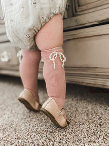 Perla Shimmer Socks | Pink